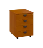 TKC - 01 kontejner pojízdný, 4-zásuvkový, deska 18 mm, centrální zámek, třešeň šumavská